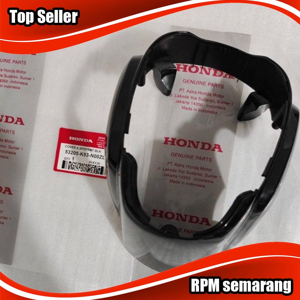 Batok tutup Cover spedo km spido speedometer bagian BAWAH B Honda Scoopy FI ESP ring 12 Hitam tahun 