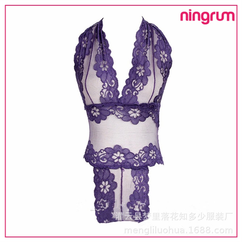 Ningrum Pakaian Dalam Wanita Lingerie Sexy Hot Baju Tidur Sexy Renda Seksi Mesh Pakaian One Piece - 4007