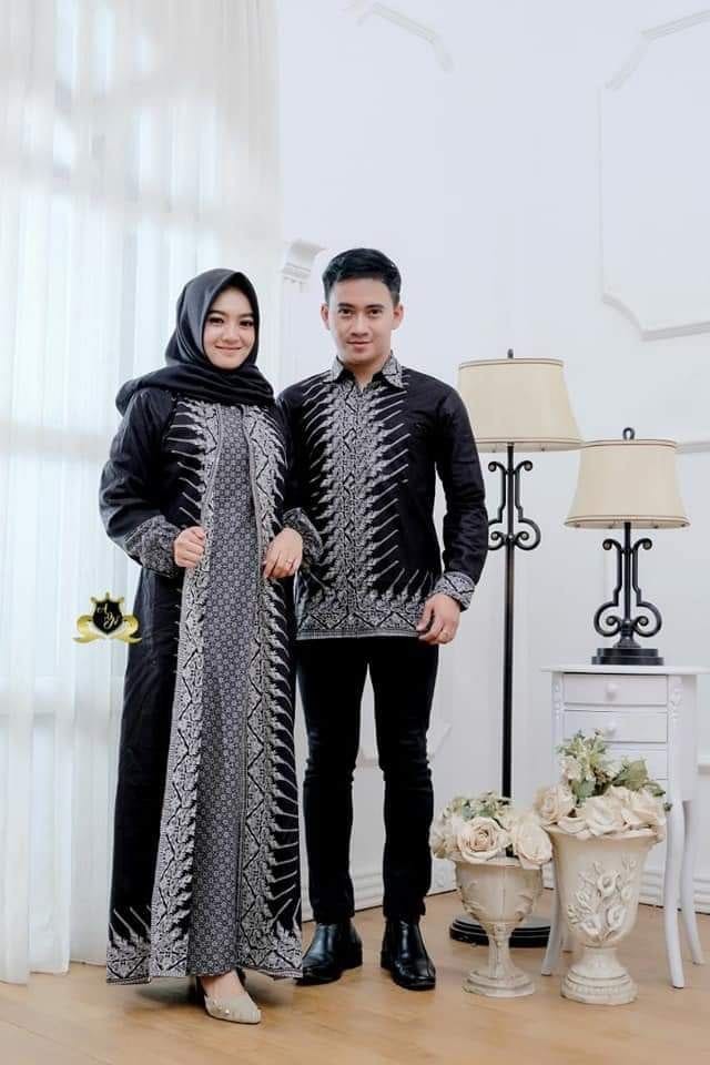 Set Couple Gamis Batik Modang,set Couple Batik Ndoro Jowi,couple Batik Keluarga..