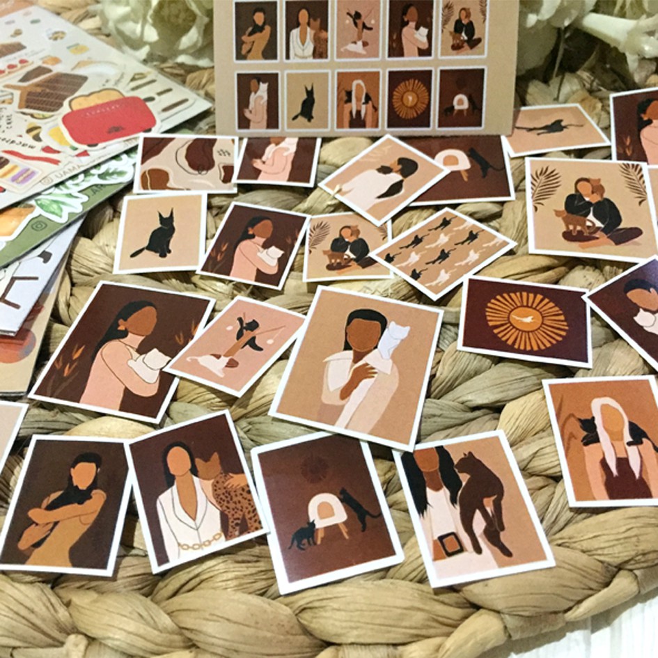 

Sticker Tumblr / Women n Cats / Sticker Pack / Sticker Lucu / Sticker Aesthetic / Sticker Scrapbook