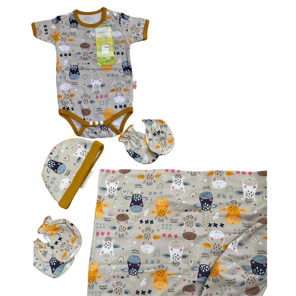 VELVET JUNIOR BAJU BAYI PERLENGKAPAN BAYI BARU LAHIR PAKET BAJU BAYI NEWBORN BEDONG BAYI PAKET NEWBO
