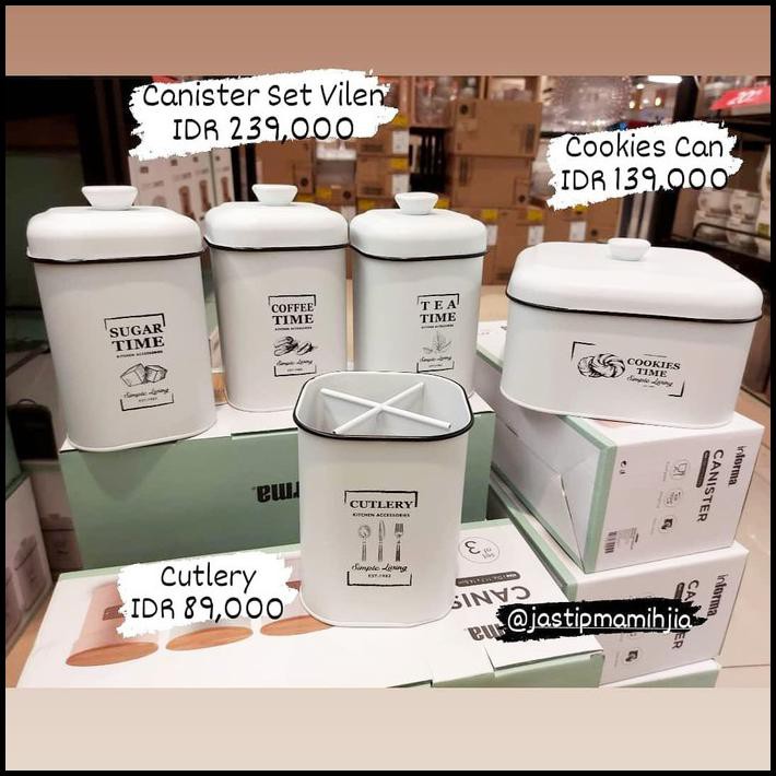 Canister Set Vilen Informa / Tempat Teh Gula Kopi Shabby Murah