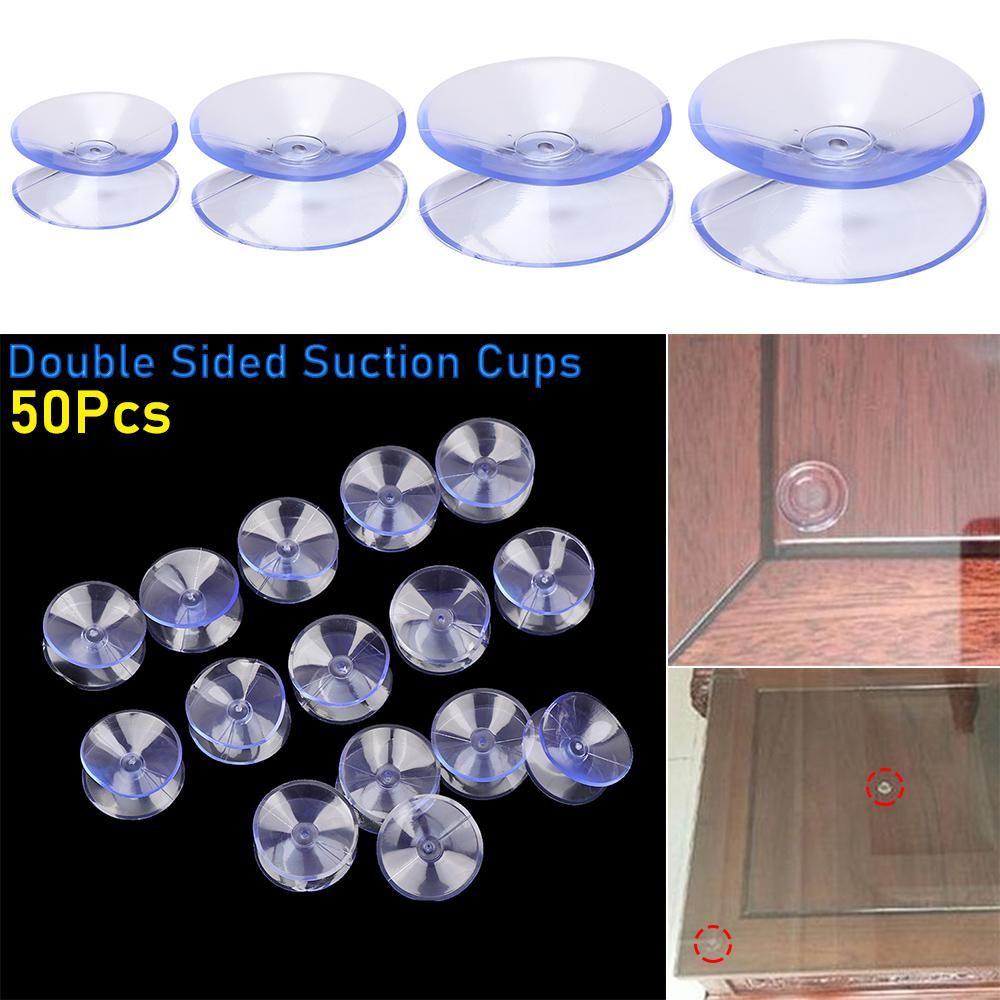 Chookyy 50Pcs Suction Cup New Gantungan Penyimpanan Kamar Mandi Dapur Table Top Holder Clear Suckers