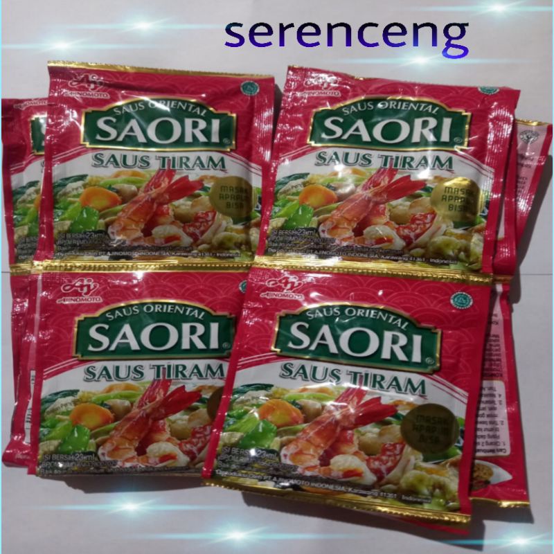 

saori saus tiram 1 renceng isi 10 sachet