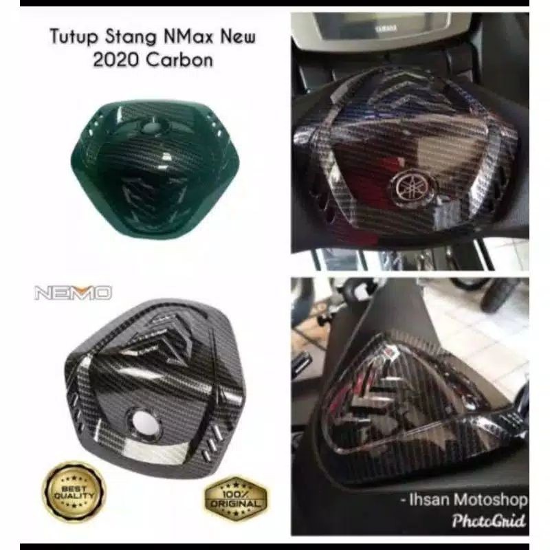 Cover Tutup Tengah Stang Carbon All New Nmax 2020 NEMO / Cover Karbon Nmax