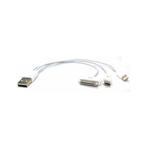 Kabel USB 4 in 1 - Putih for Samsung,BB,iphone,ipad  - 669899