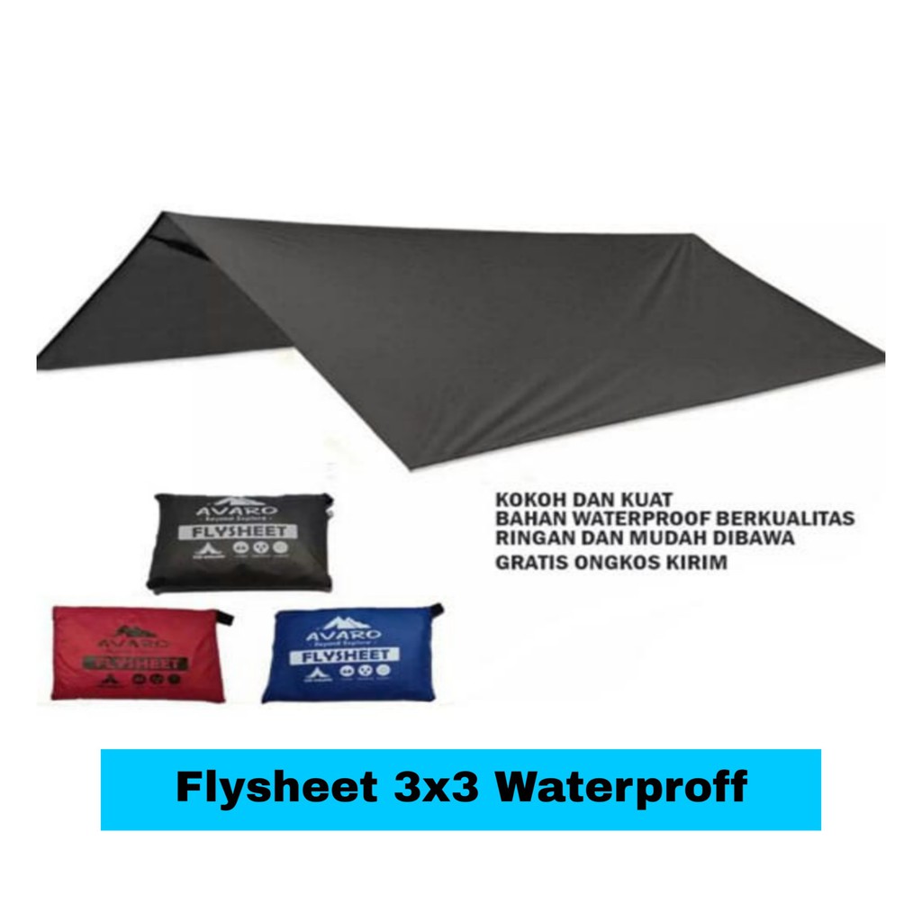 PROMO TERMURAH FLYSHEET 3X3 17 LOP FLYSHEET WATEPROFF