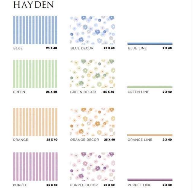 Keramik 25x40 Glossy Platinum Kw1 - 9 Motif