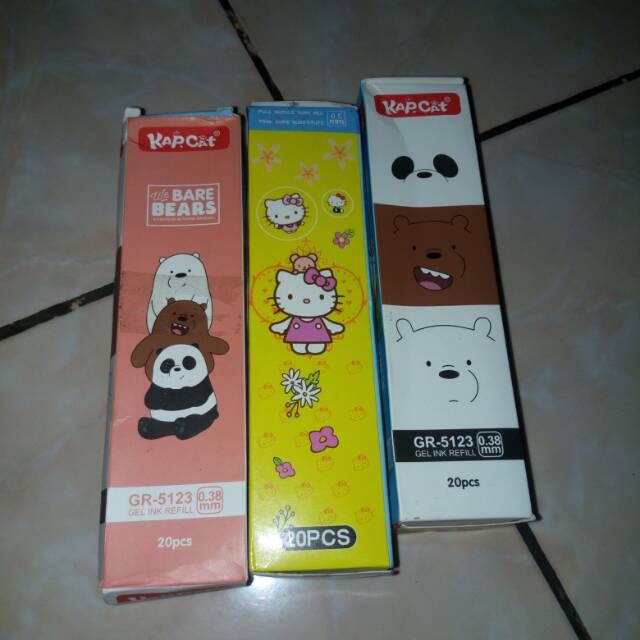 

Isi pulpen gel ink refill we bare bears