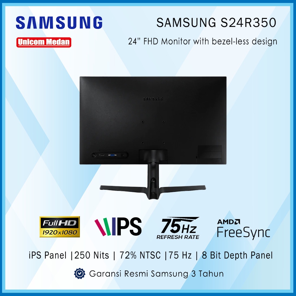 Samsung S24R350 24 inch monitor FHD bezel-less design