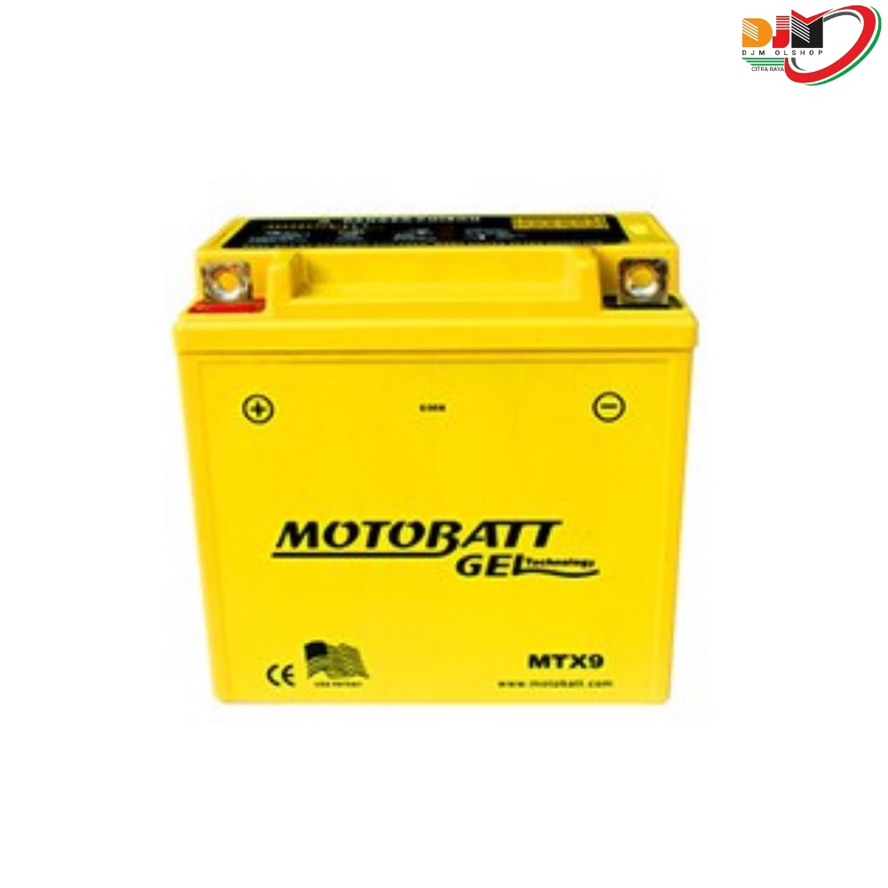 Motobatt Aki Gel MTX9 12V 9Ah Motor Bajaj Pulsar 180 200 220, Suzuki Thunder 125, TVS Apache