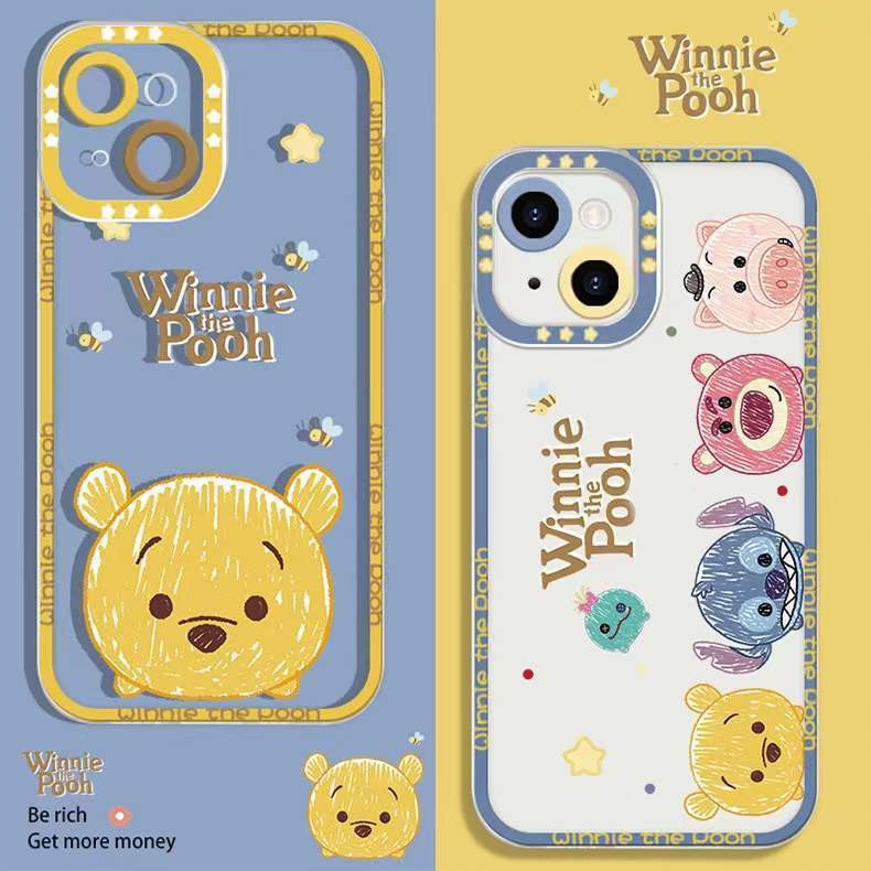 Case Motif Beruang Untuk Iphone 14 13 Pro Max 12 11 XS XR X 8 7 6 6s Plus