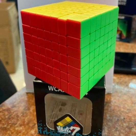 mainan rubik 7x7 merek moyu original halus diputar tanpa macet