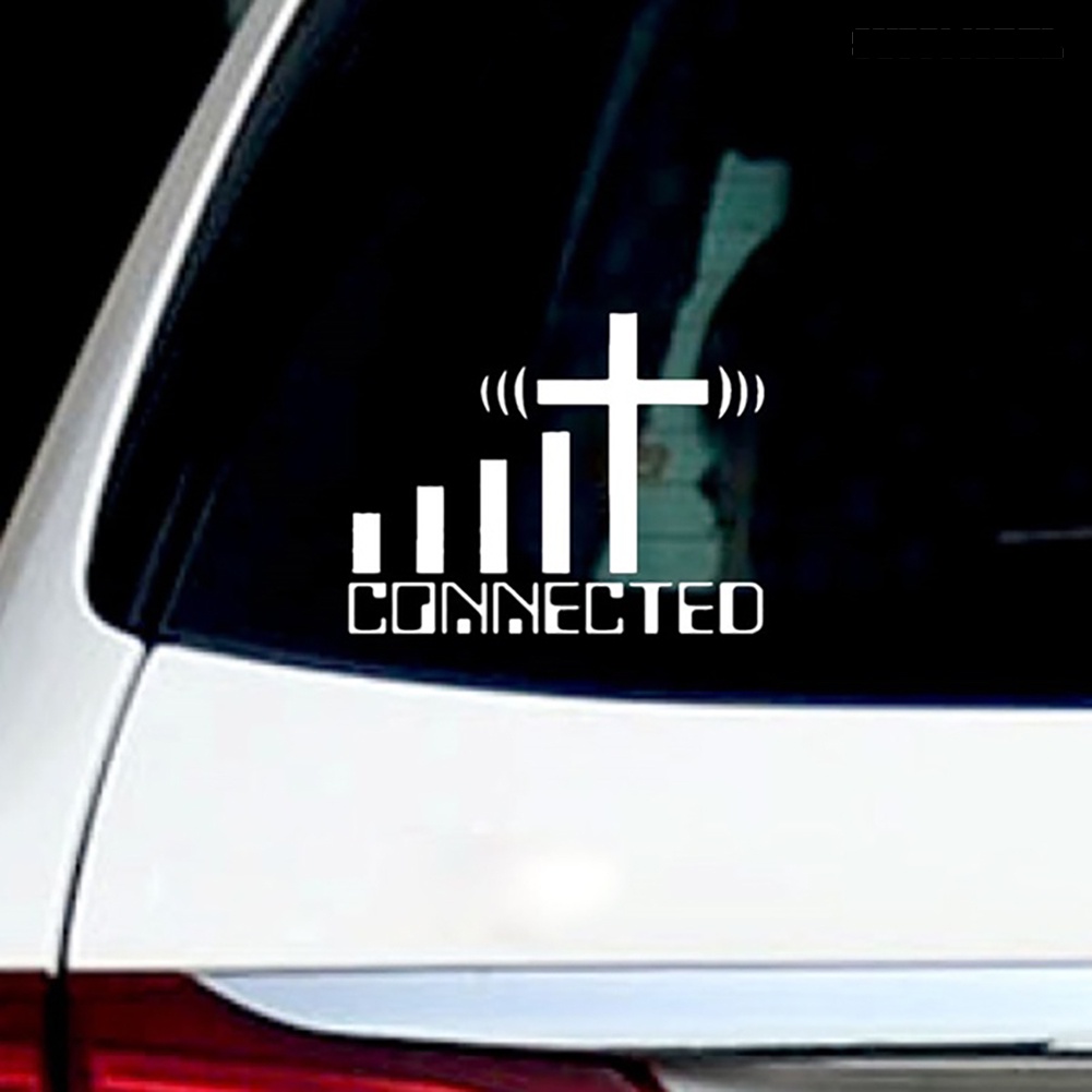 Sticker Decal Reflektor Dekorasi Mobil Gambar Salibtulisan WiFi