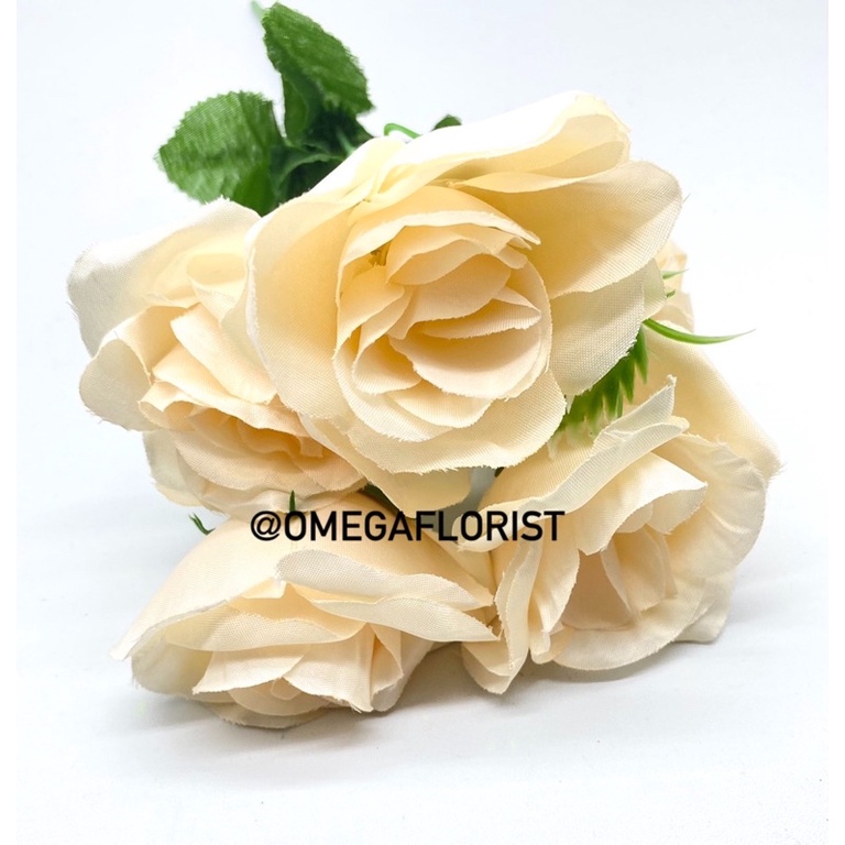 Bunga Rose OF Artificial Bunga Artificial/Bunga Plastik/Bunga Dekorasi/Dekorasi Pernikahan/Pernikahan-Peach Muda