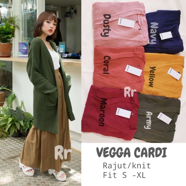 Vegga cardi / sweater kantong / cardigan kantong / cardigan rajut / sweater rajut-1