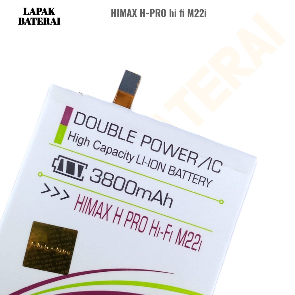 LOG - ON Himax Baterai H pro M22i Baterai Double IC Protection Battery Batre