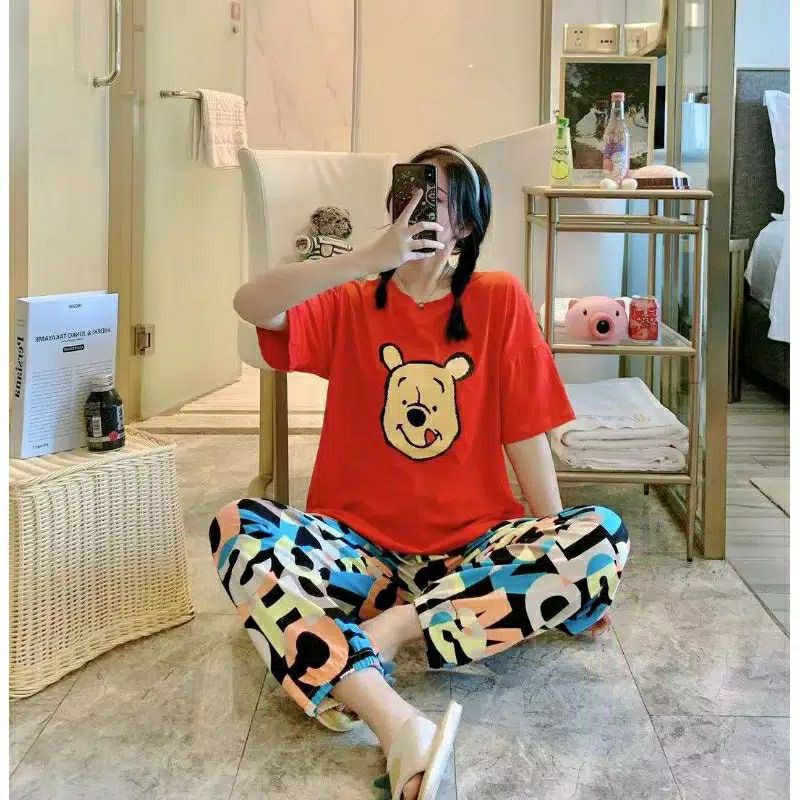 setelan baju tidur import murah cp joger