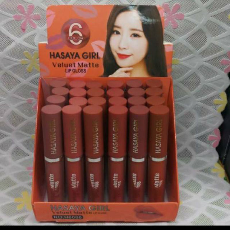 [PER BOX] LIP GLOSS HASAYA GIRL VELVET MATTE NO.H6066