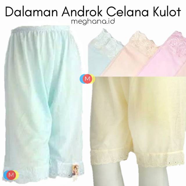 Kulot Celana Dalaman Wanita / Inner Pants / Kulot Androk / Kulot Dalaman / Androk Pendek