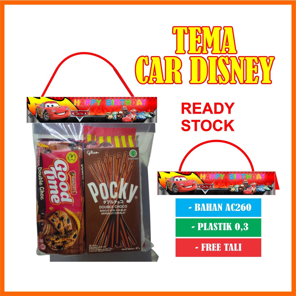 

READY Tas Label Ultah Jajan Snack Plastik Ulang Tahun model karakter