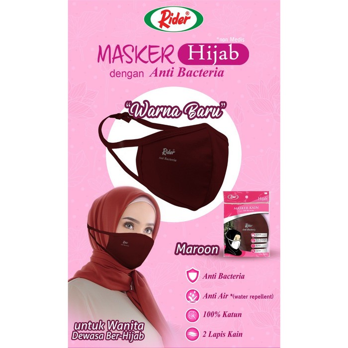 Masker Kain RIDER - Anti Air - Anti Bacteria