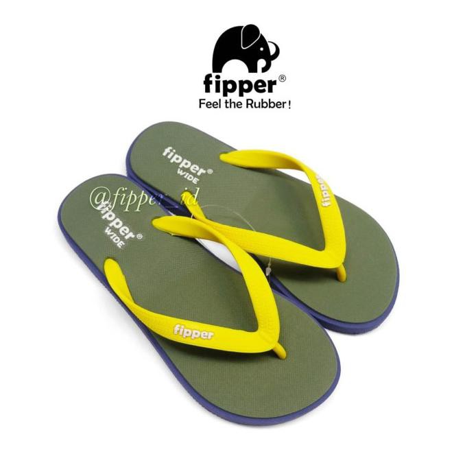 Promo Fipper Wide For Man,Sandal Fipper Pria, Distributor Sandal Fipper - Hijau, Size 8 Hot Sale