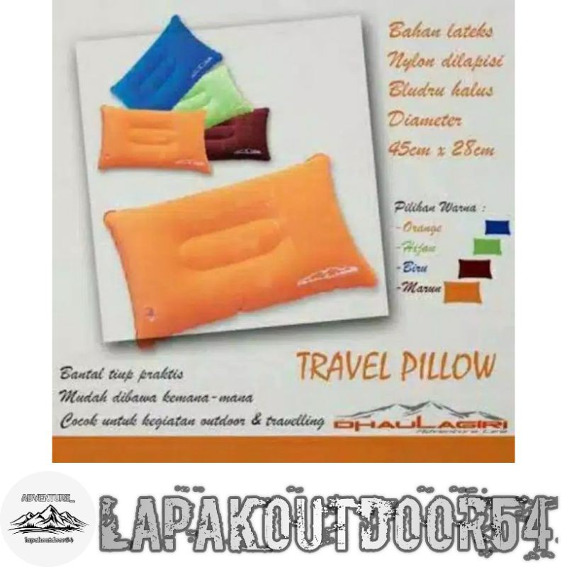 Bantal tiup dhaulagiri / Travel Pillow/Bantal Angin Tiup Inflatable Ringan Bentuk Persegi Untuk Istirahat/Bantal Tiup Portable