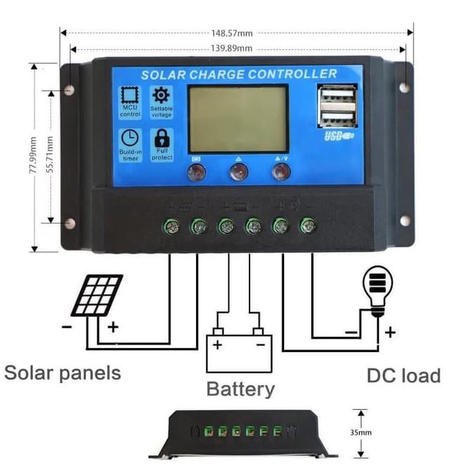 Solar Charge Controller 30A (Pwm)