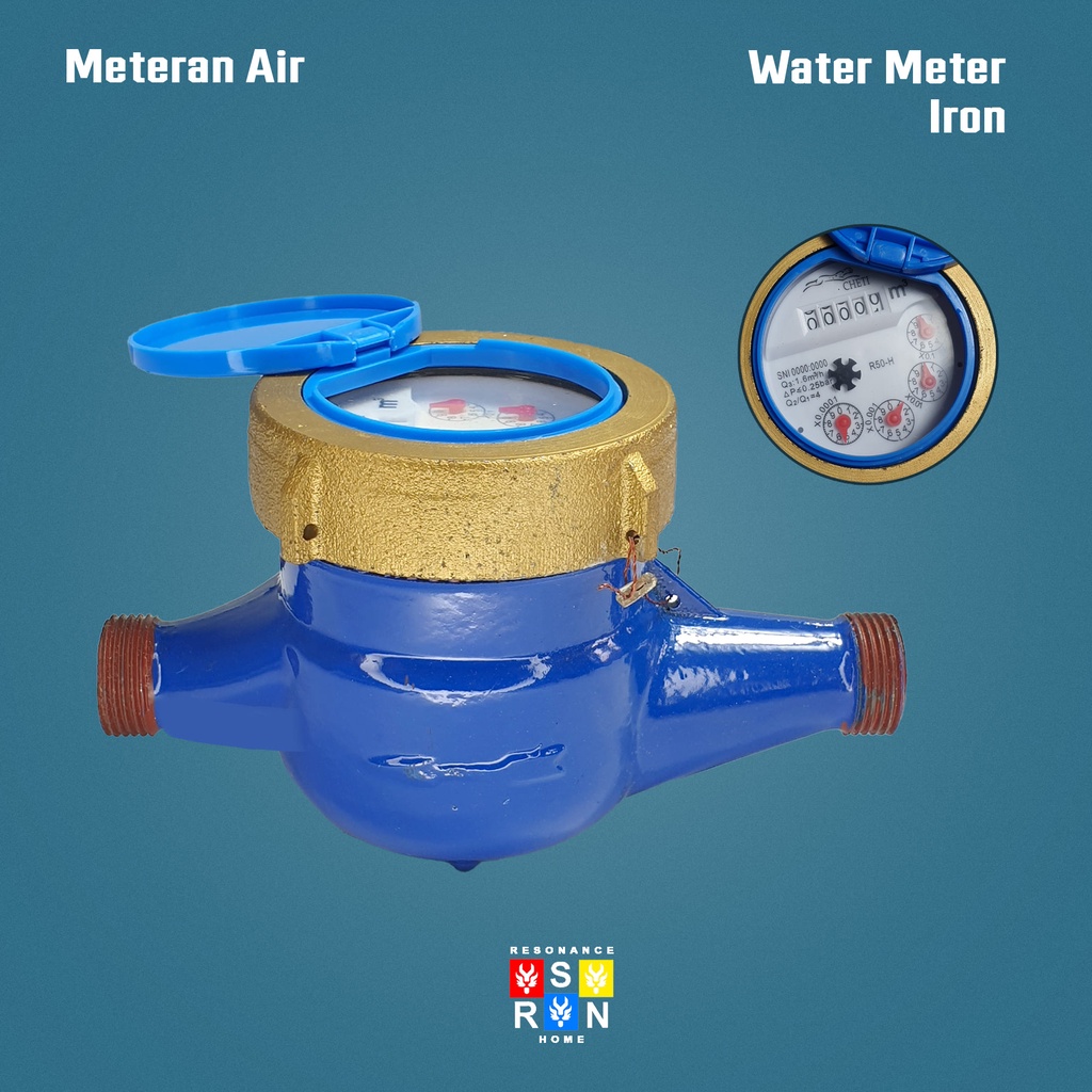 Meteran Air Besi 1/2 Inch Water Meter / Meteran Air PAM Resonance Home