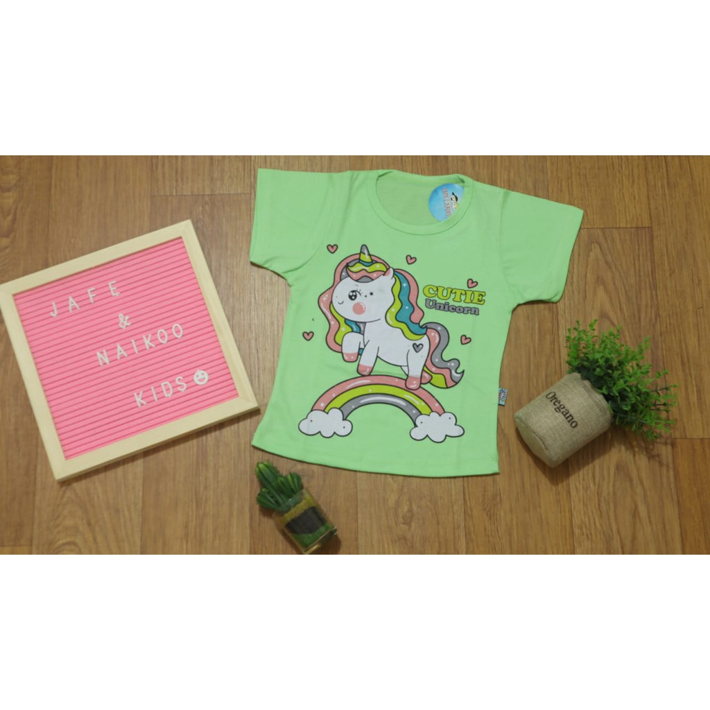 POLILE / KAOS ANAK GIRL MOTIF UNICORN / TERLARIS