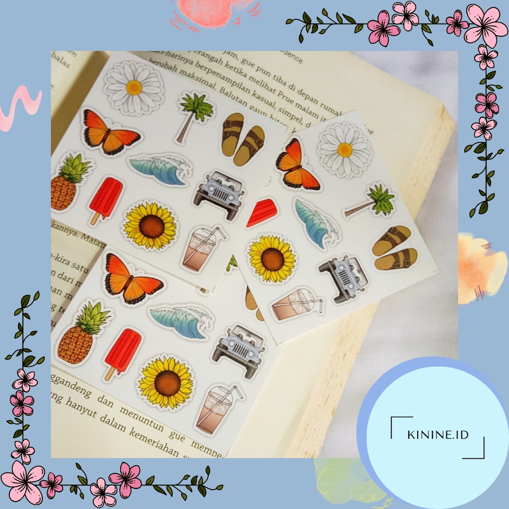 

Sticker Journal Good Vibe Set Aesthetic | Sticker Bujo Tumblr Deco Decor