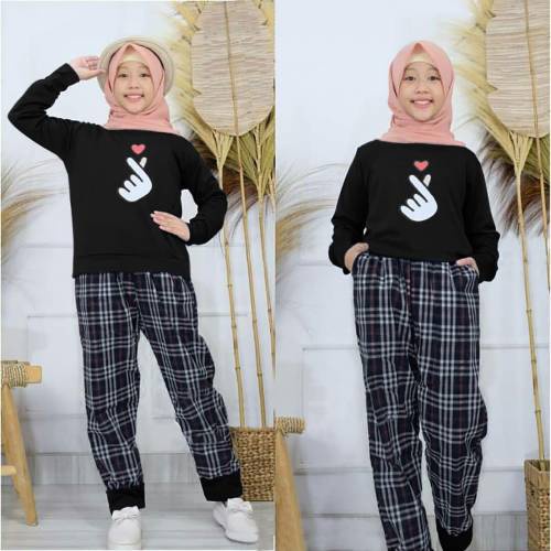 baju anak perempuan set baju anak umur 6 7 8 9 10 tahun setelan anak cewek lucu