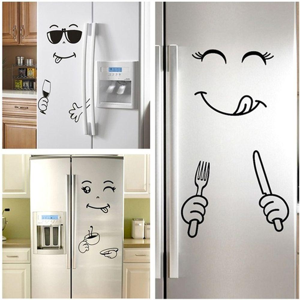 Stiker Kulkas Nanas Vinyl Cute Kitchen &amp; Dining Refrigerator Decal