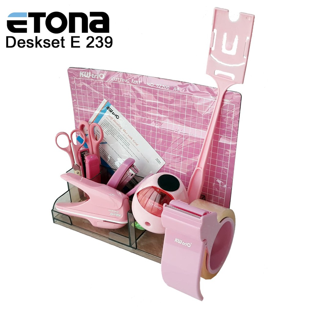 TERMURAH!Etona Desk-set E 239 (HANYA DESKSET, bukan SEMUA barang di foto) , ada slot filing.DESKSET/ORGANIZER MEJA