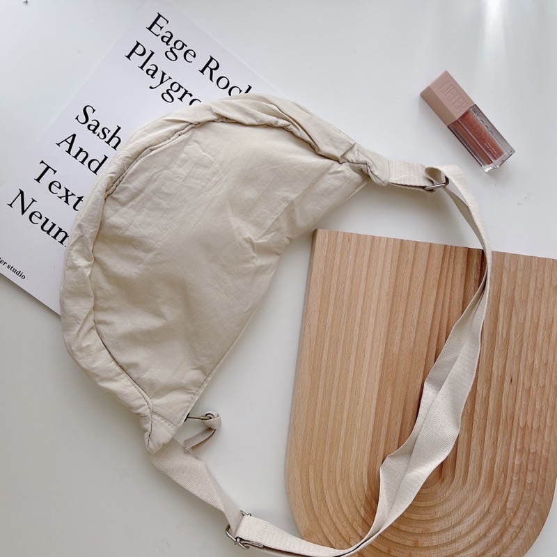 [PORTIA] LOU SLING BAG - tas selempang bahu bahan kain motif polos korea