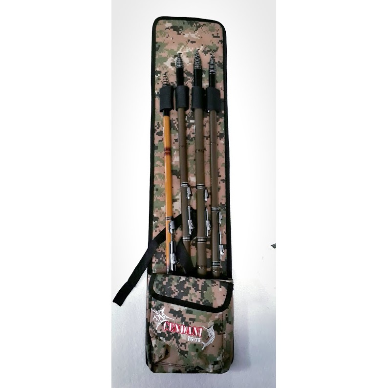 Tas Praktis Joran Pancing Tegek 75 Cm Muat 4 Biji