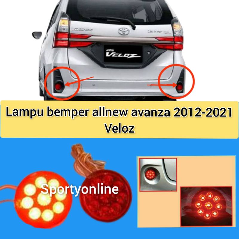 Lampu Bumper Belakang Velloz L E D