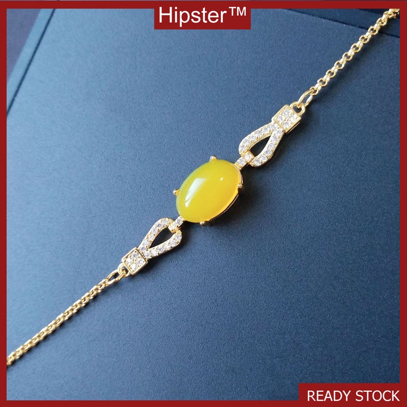 INS Personalized, Stylish and Simple Natural Citrine Temperamental Bracelet