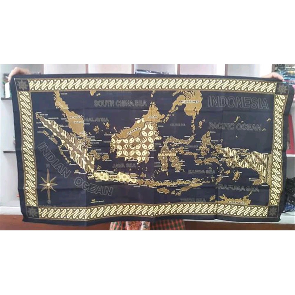 Kain batik peta Indonesia  Terlaris