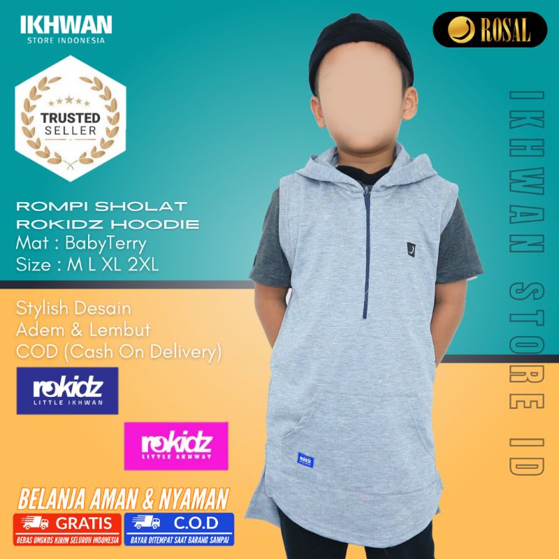 Baju koko anak laki laki - Rompi Shalat anak - Rompi Sholat ROSAL - outer anak muslim