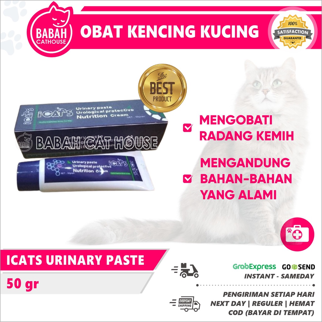 ICATS URINARY Vitamin Untuk Kucing Kitten Anak Obat Gel Susah Radang Kencing Icat Murah Sakit Infeks