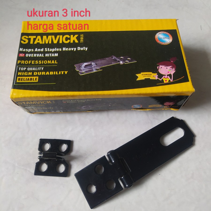 STAMVICK OVERPAL TEBAL HITAM - OVERPAL GEMBOK 3 INCH