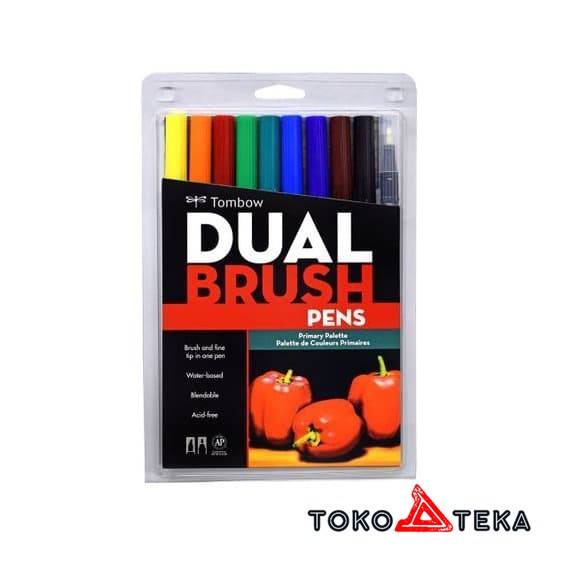 

COD Tombow Dual Brush Pen Set 10 Colors Primary Palette Murah Hemat
