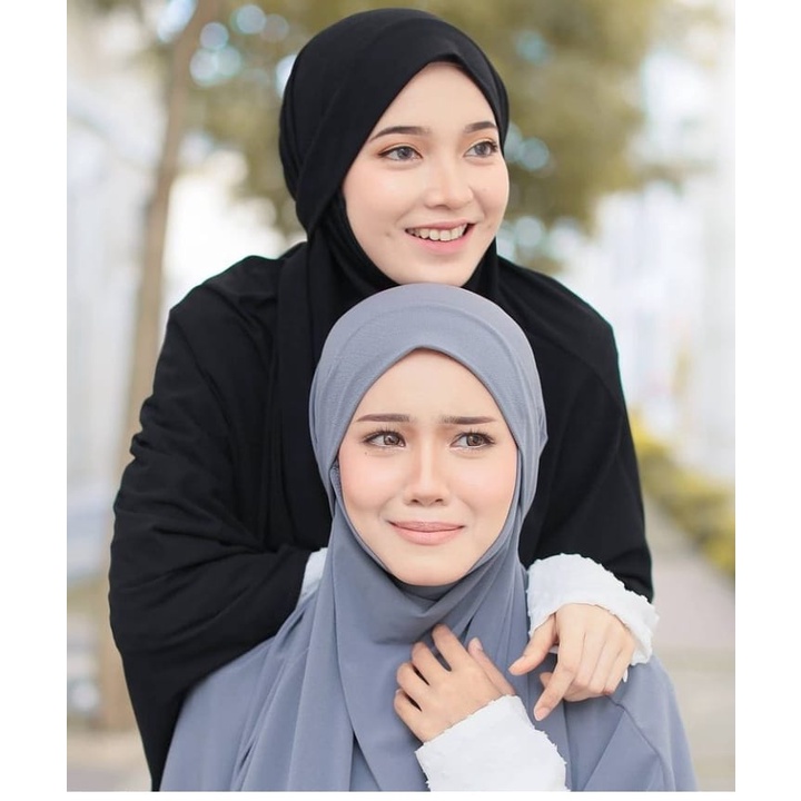 Khimar cadar ukuran 2XL -  3XL 2 in 1/french khimar Bahan Jesrsey-5