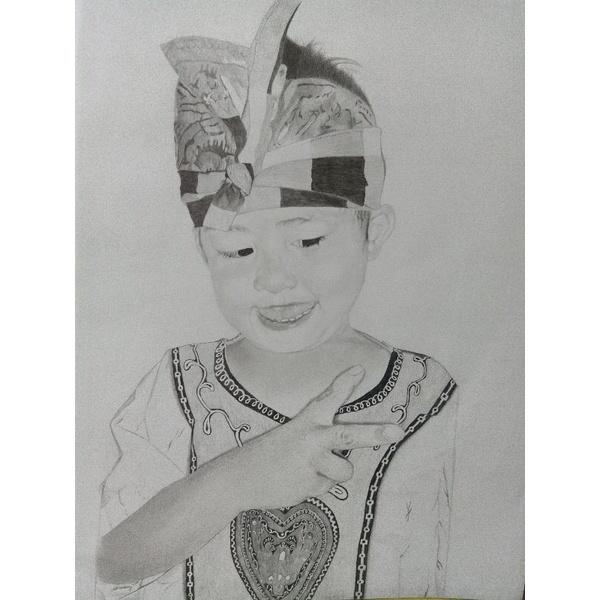 Sketsa wajah hitam putih