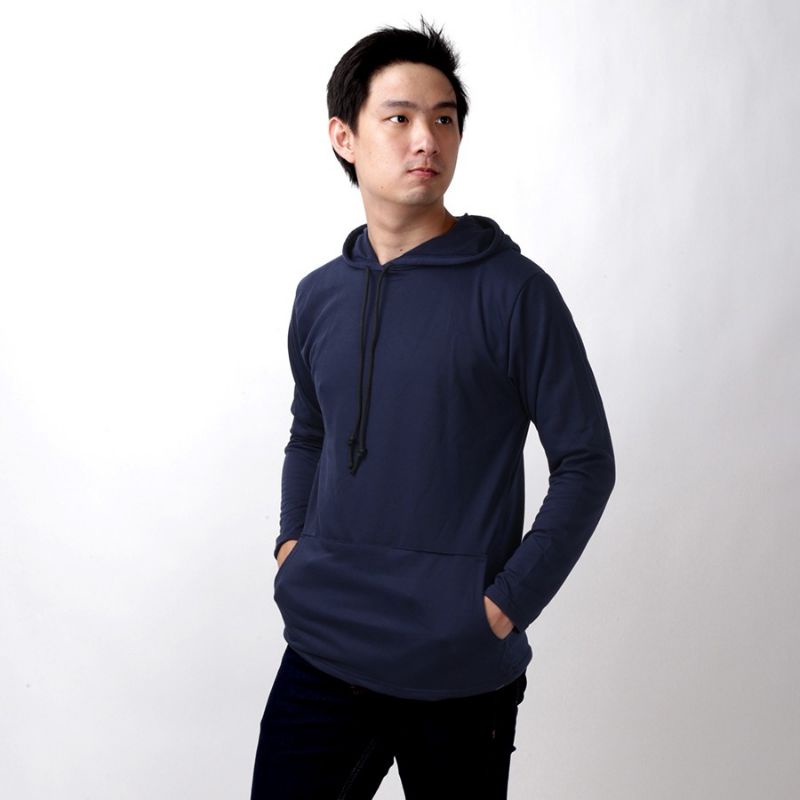 kaos Hoodie saku lengan panjang polos 1