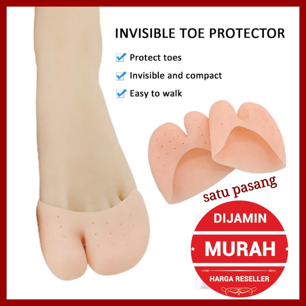 SEPASANG SOL DALAM SEPATU GEL SILICON PELINDUNG JARI KAKI INSOLE SEPATU WANITA ALAS SEPATU PELINDUNG KAKI GEL JARI KAKI ANTI LECET