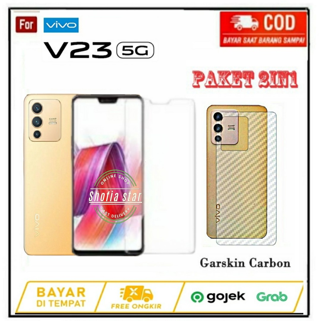 2IN1 TEMPERED GLASS BENING VIVO V23 5G TG LAYAR ANTIGORES KACA FULL COVER