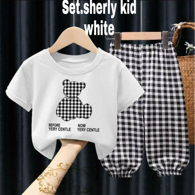 Setelan Anak Perempuan / Set Anak 2-6 Tahun Tiga Ukuran / Set Sherly / Matt Babyteri + Katun Kotak